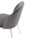 Set 2 Sedie 45x47x85 cm in Velluto Grigio