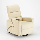 Poltrona Alzapersona Elettrica 1 Motore 71x76x116 cmin Similpelle Beige