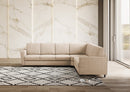 Divano Angolare 6 Posti 288x228x85 cm Yasel in Tessuto Beige