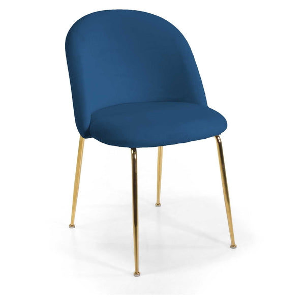 online Sedia Sammi 50x57xh47/77,5 cm in Tessuto Velluto Blu/Oro