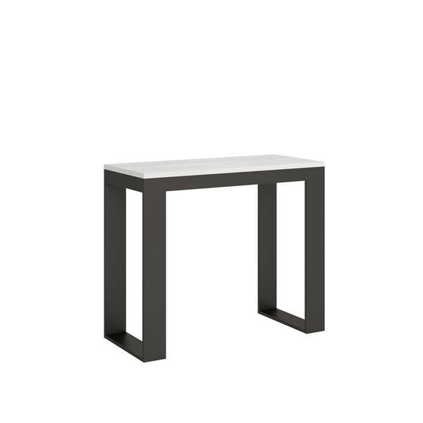Consolle Allungabile 90-196x40x77 cm in Nobilitato Bianco sconto