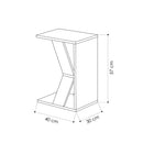 Tavolino da divano  porta computer 30x40x57 cm Naze antracite