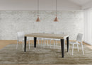  Tavolo Allungabile 180-284x90x77 cm Flame Cashmere Telaio Antracite