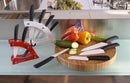 Ceppo con 2 Coltelli in Ceramica e Pelaverdure Alexander Vela Rosso