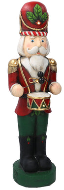 Soldatino Schiaccianoci in Resina 17x18xh62 cm con LED Decorazione Rosso