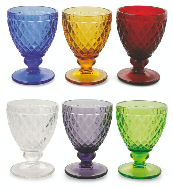 sconto Set 6 Calici Ø9x12,5 cm in Vetro Villa d'Este Home Tivoli Imperial Multicolor