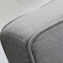 Divano Letto Darell 228x85x89 cm in Tessuto Grigio chiaro