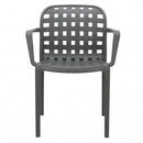 Sedia da Giardino Sharon 58x57,5x82,5 h cm in Polipropilene Grigio chiaro