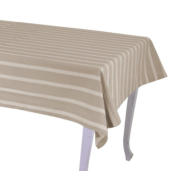 sconto Tovaglia Rettangolare 140x240 cm in Cotone 180 GSM Pop Righe Beige