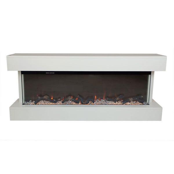 Camino Elettrico da Parete o Incasso Alaro Plus 127x18x52 cm Effetto Fiamma Telecomando in MDF Bianco acquista