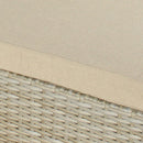 Set Salotto da Giardino Divano 2 Poltrone e Tavolino con Cuscini in Wicker Marrone