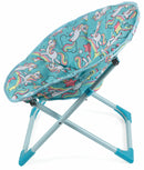 Set 2 Sedie da Giardino Pieghevoli per Bambini in Ferro Soriani Moonchair Unicorno