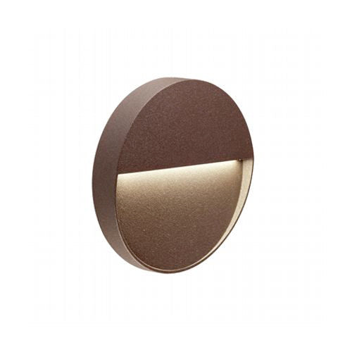 sconto Faretto Segnapassi a Semi Incasso da Esterno a LED Piccolo Sovil Geo Round Marrone