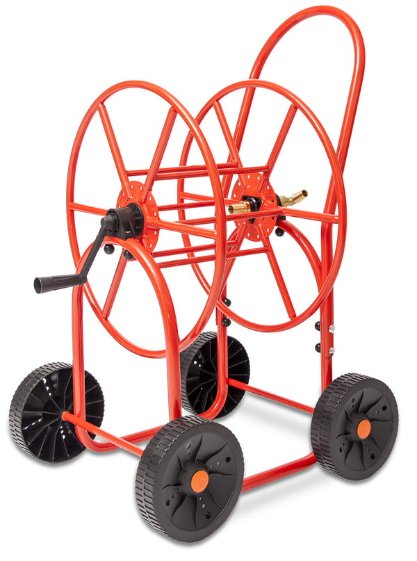online Carrello Avvolgitubo Manuale 80 mt in Acciaio Agrati Rosso