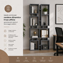 Libreria Moderna 4 Ripiani 79x24x166,5cm Scaffalatura Design Geometrico Antracite      