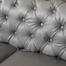 Divano 2 Posti 170x81x77 cm in Similpelle Grigio