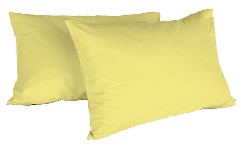 Coppia di Federe Tinta Unita Giallo