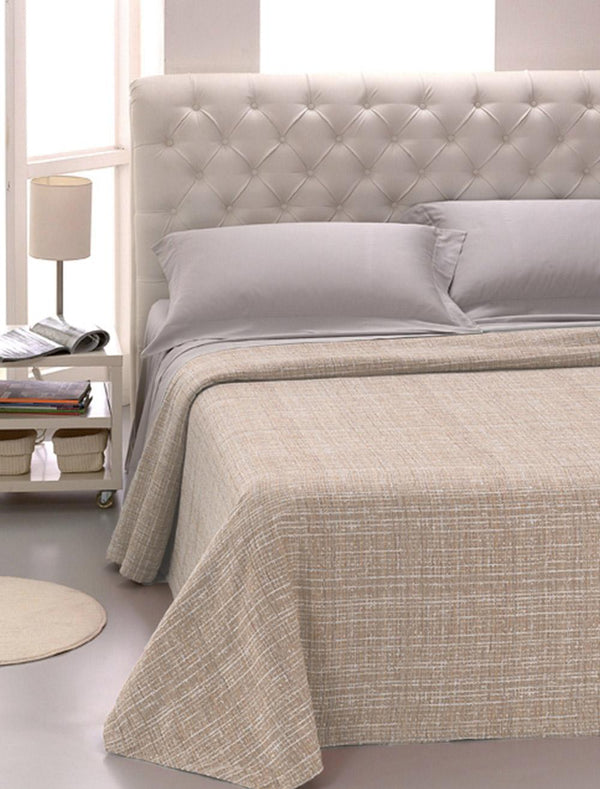 prezzo Copriletto in Jacquard Tinto Filo Cober Ibiziano Beige Varie Misure