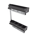 Portabottiglie Estraibile per Mobile da Cucina 15 cm in Acciaio Emuca Grigio antracite