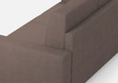 Divano Angolare 5 Posti 246x246x85 cm Sakar in Tessuto Talpa