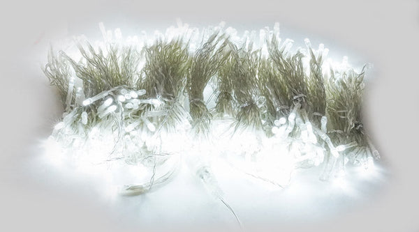 sconto Luci di Natale Cascata 500 Flash LED 300x250 cm Luce Fredda Cavo 3m Trasparente