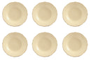 Set 6 Piatti Fondi Ø23x4 cm in Gres Villa d'Este Home Tivoli Duchessa Gialli