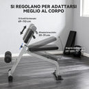 Panca Romana Regolabile e Pieghevole Multifunzione Capacità 150 kg Argento      