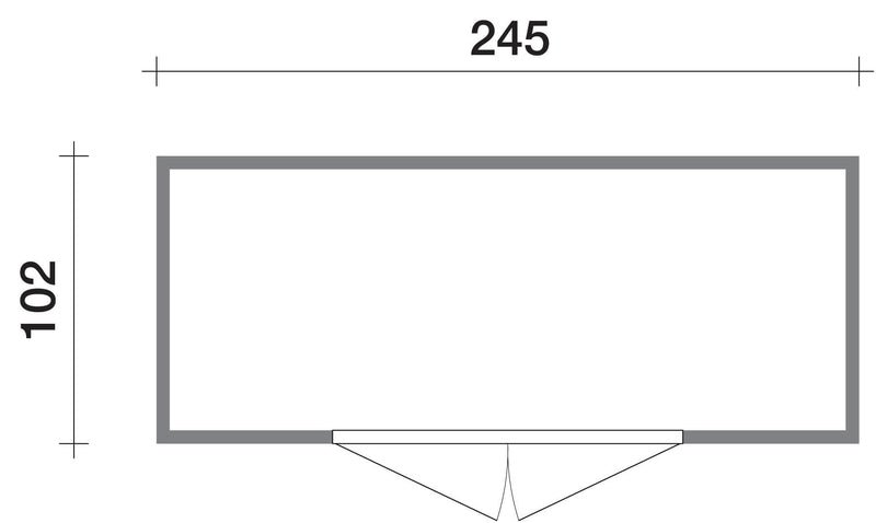 Casette Box da Giardino in Legno Porta Utensili 245x102x224 cm con 2 Porte e Finestre Ecla Lilla