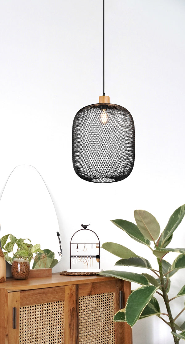 prezzo Lampada a Sospensione da Interno in Metallo Nero Opaco