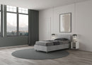 Letto Singolo Ankel Testata Doghe Dritta  Cemento Varie Misure