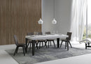 Tavolo Allungabile 120/224x90x77 cm Flame Premium Bianco Frassino
