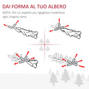 Albero di Natale Artificiale 120 cm in PVC 130 LED Verde 