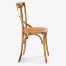 Set 4 Sedie Seduta in paglia 80x50x52 cm in Legno di Faggio Pompei Wood Natural