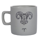 Tazzina Caffè Zodiaco "ariete" Ø6x6,5 cm in Bone China VdE Tivoli 1996 Grigio