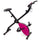 Cyclette Magnetica Pieghevole con Display Kooper  Nero e Fucsia