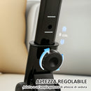 Cyclette per Riabilitazione Gambe e Braccia Design Pieghevole con Schermo LCD in Acciaio Nero  