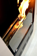 Camino a Bioetanolo da Pavimento 122,5x55 cm con Vetro Empire 2 Bianco