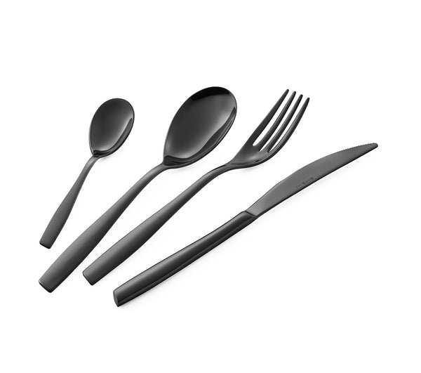 acquista Servizio Set di Posate 24 Pezzi in Acciaio 18/10 PVD Eme Eleven Black