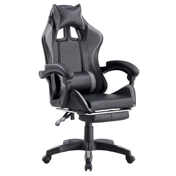 prezzo Sedia da Gaming Ergonomica in Similpelle Grigio/Nera
