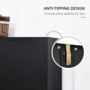 Armadio 2 Ante 4 Ripiani  80x40x180 cm in Legno MDF Nero