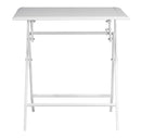 Tavolo Pieghevole da Giardino 60x60x72 cm Lucca in Alluminio Bianco
