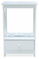 Mobiletto 1 Cassetto 1 Ripiano in Legno Soriani Bianco