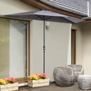 Ombrellone da Giardino 2,95x2,50 m Palo Ø38 mm in Alluminio con Manovella Grigio 