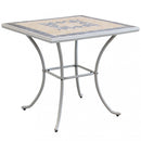 Tavolo Quadrato Perse 80x80x74 h cm in Acciaio Tortora