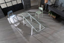 Tavolo Allungabile 140/200x80x76 cm in Vetro Temperato Tommy Trasparente