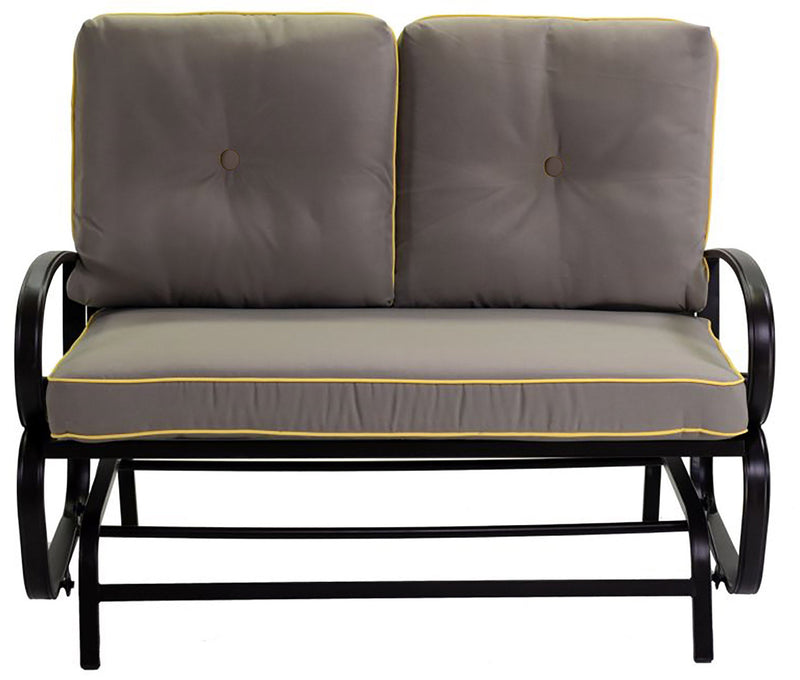 Divano 2 Posti da Giardino in Metallo Taranto Antracite