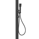 Doccia da Giardino in Alluminio Soffione I-switch Quadrato con Termometro LCD Sined Luna Alu D Nero 