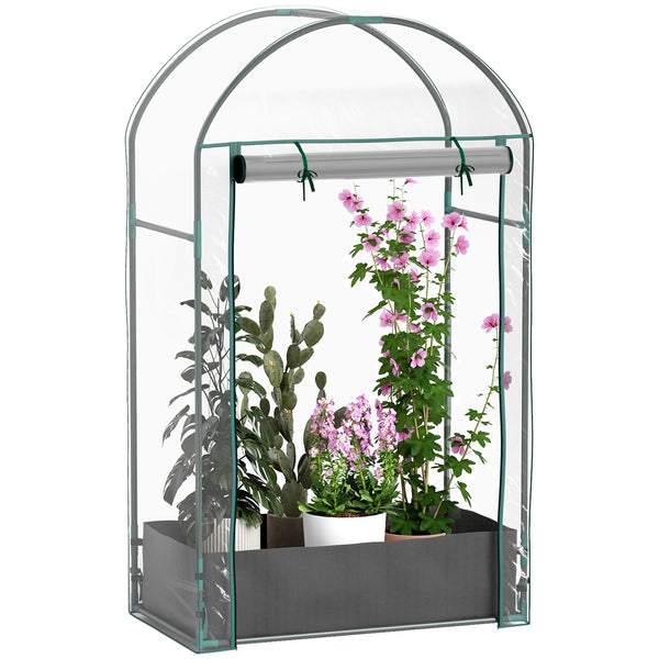 prezzo Serra a Parete 89x50x152 cm con Sacco per Piante e Ingresso Avvolgibile in Acciaio e Plastica Trasparente