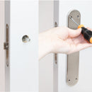 Maniglie Sydney per Porta da Interno con Placca 43 x 250 mm Alluminio e Zama Nickel 1 Set. Emuca