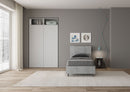 Letto Singolo Demas Testata Inclinata  Cemento Varie Misure